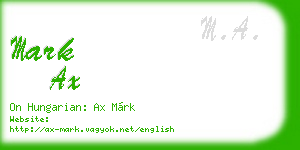 mark ax business card